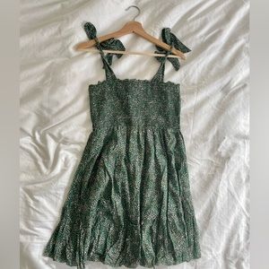 Aerie All Day Printed Smocked Dress